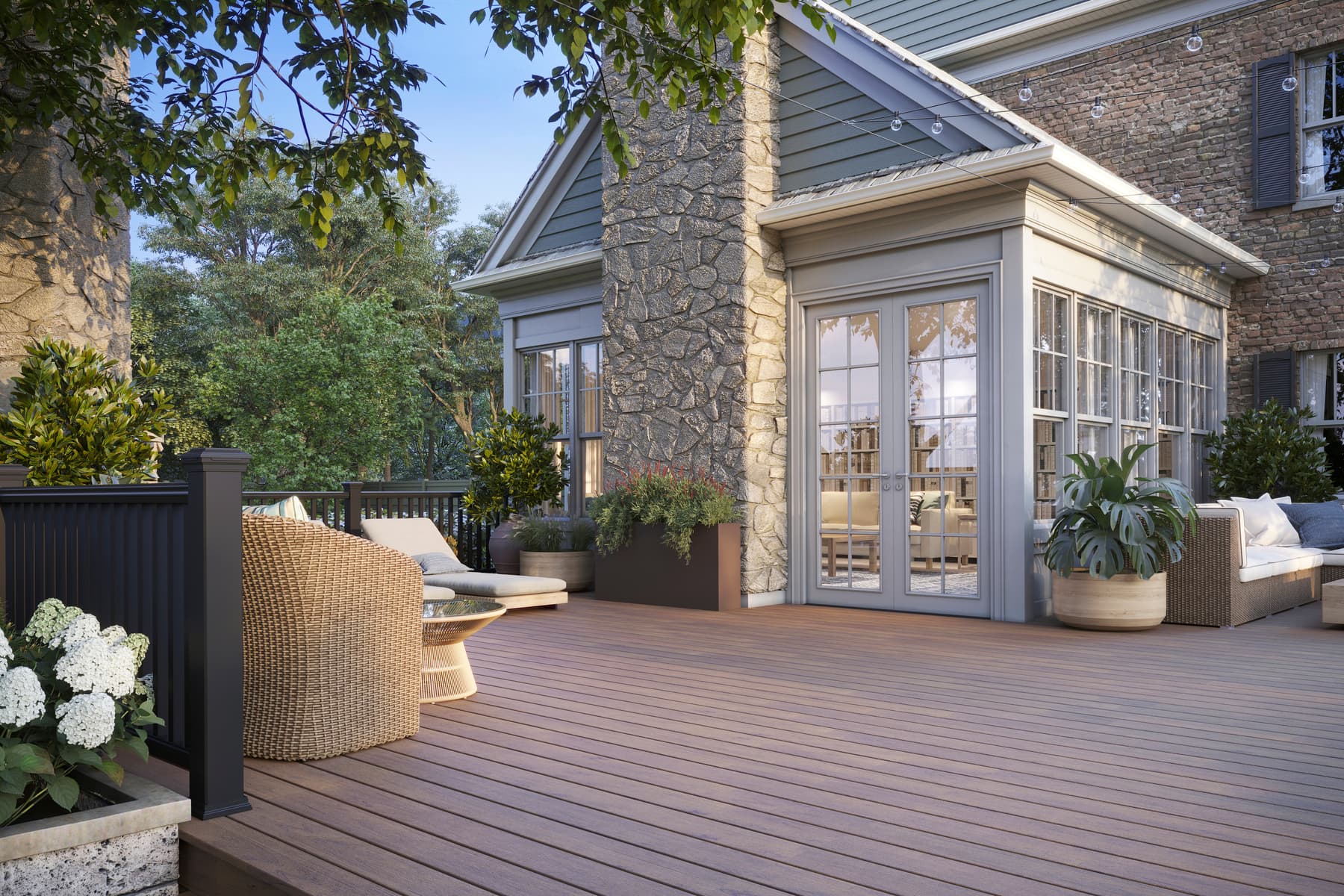 Trex Lineage decking with mountain views